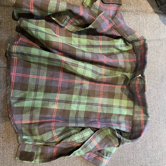 Dog Flannel Shirt for Pets Green Plaid Brand New Size L - Picture 3 of 8